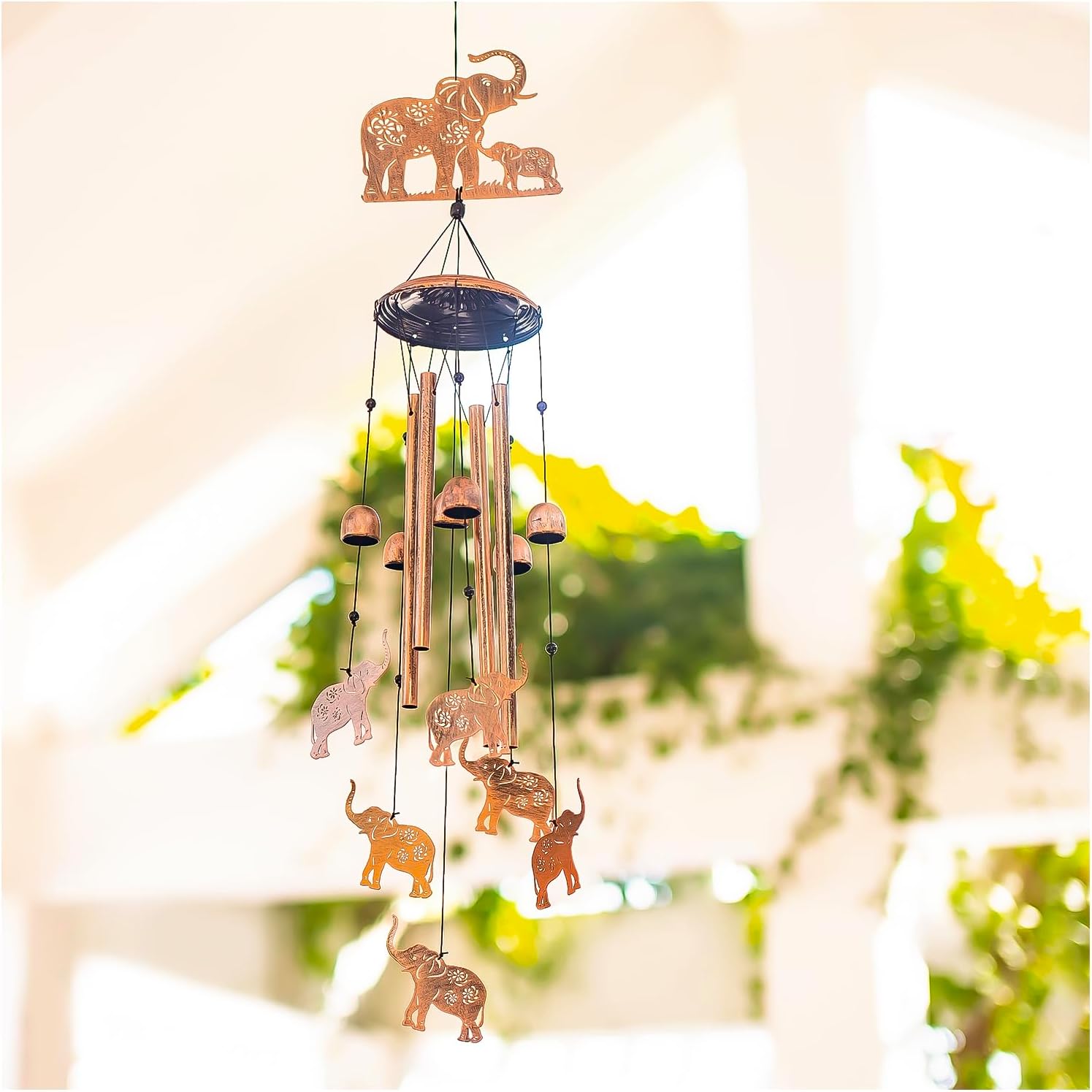 Elephant Wind Chimes Outdoor Elephant Gifts for Women Men Mom Dad Best Birthday Unique Gardening Gifts Metal WindChimes for Outside/Indoors, Lawn, Patio, Home, Yard Decor, Garden Decorations - Image 9