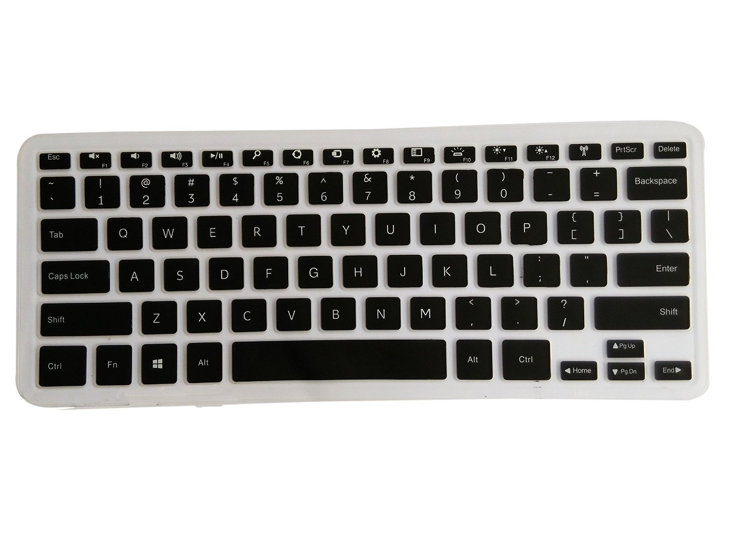Saco Chiclet Keyboard Skin for Dell Inspiron 14 7000 Series 14 inch Laptop (Black/Clear) (B00YALE8J4) Amazon Price History, Amazon Price Tracker