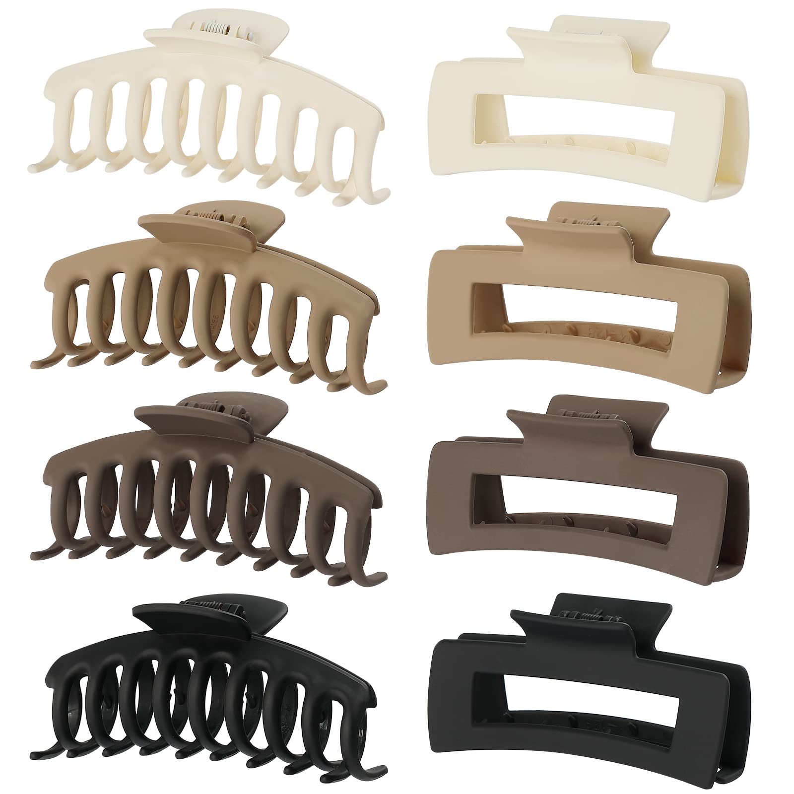 laxizar Claw Clip Hair Clip 8 Pack 4.3 Ihch Rectangular Hair Clips for Women Gir Amazon.com : laxizar Claw Clip Hair Clip 8 Pack 4.3 Inch  main image 3