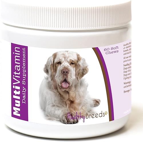 Miniatura 178 de Healthy Breeds Multivitamínico siberiano Husky para perros, suplemento diario recomendado por veterinarios, sabor a tocino, 60 masticables suaves