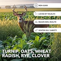 Vista 2 de Semillas de parcela de comida de venado de cola blanca Mezcla de avena de centeno de trigo con trébol de rábano de nabo Mezcla de búfalo