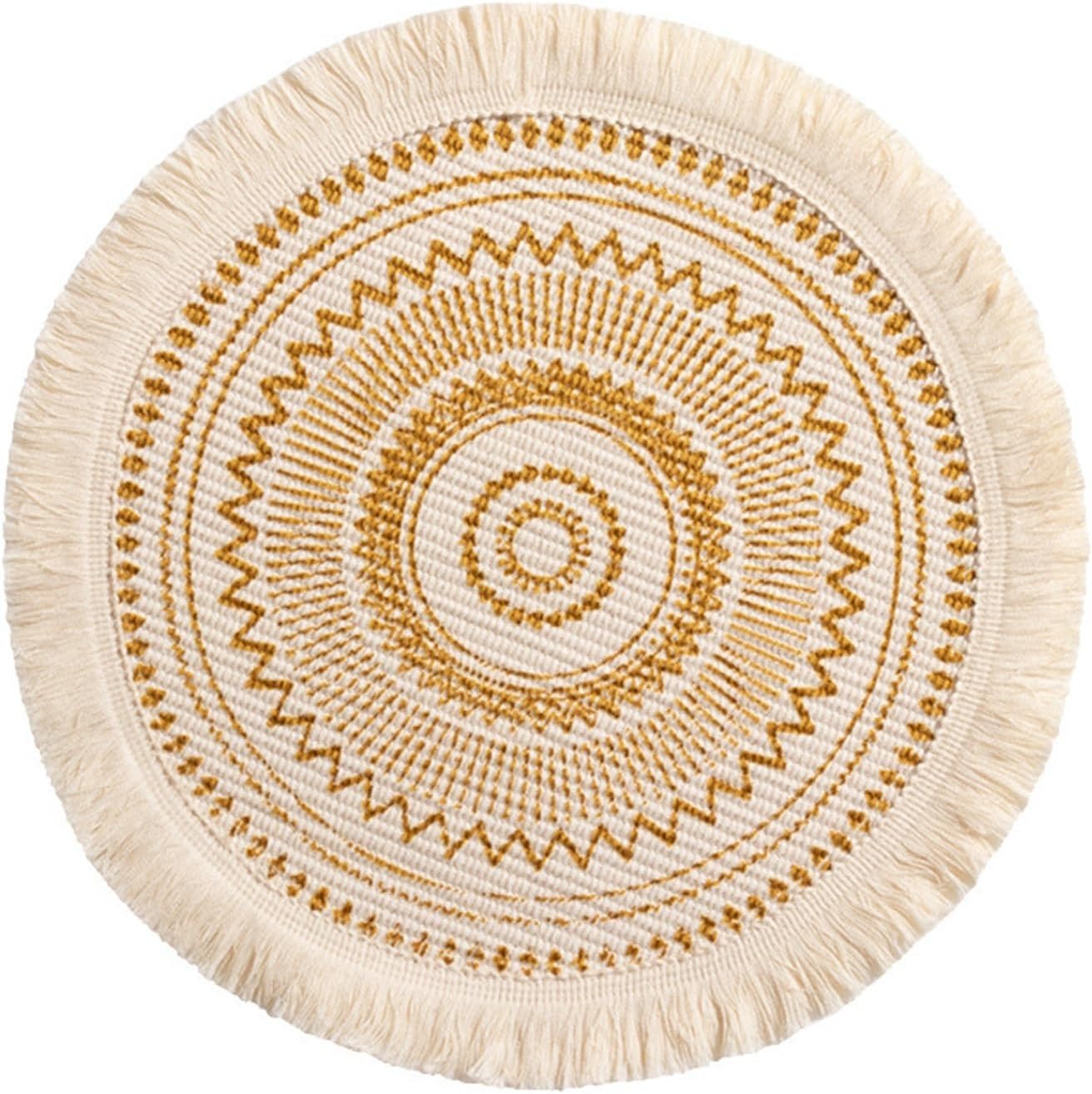 Home Table Plate Thread Woven Placemat Not Easy to Hot Pot Mat Heat Insulation Coasters (Color : D, Size : 33cm)