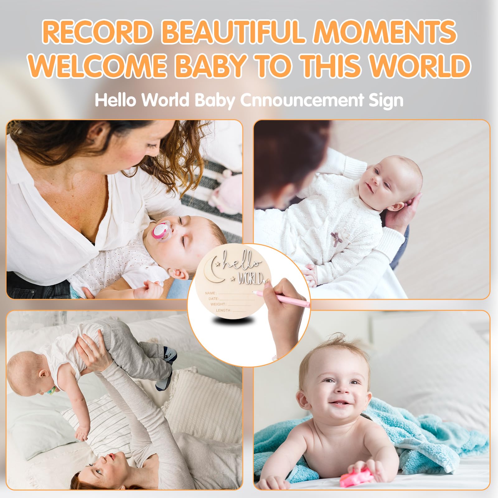 Baby Announcement Decor Set With Stars And Moon Design - Perfect For Newborn Photo Shoots And Birth Reveals - View #4