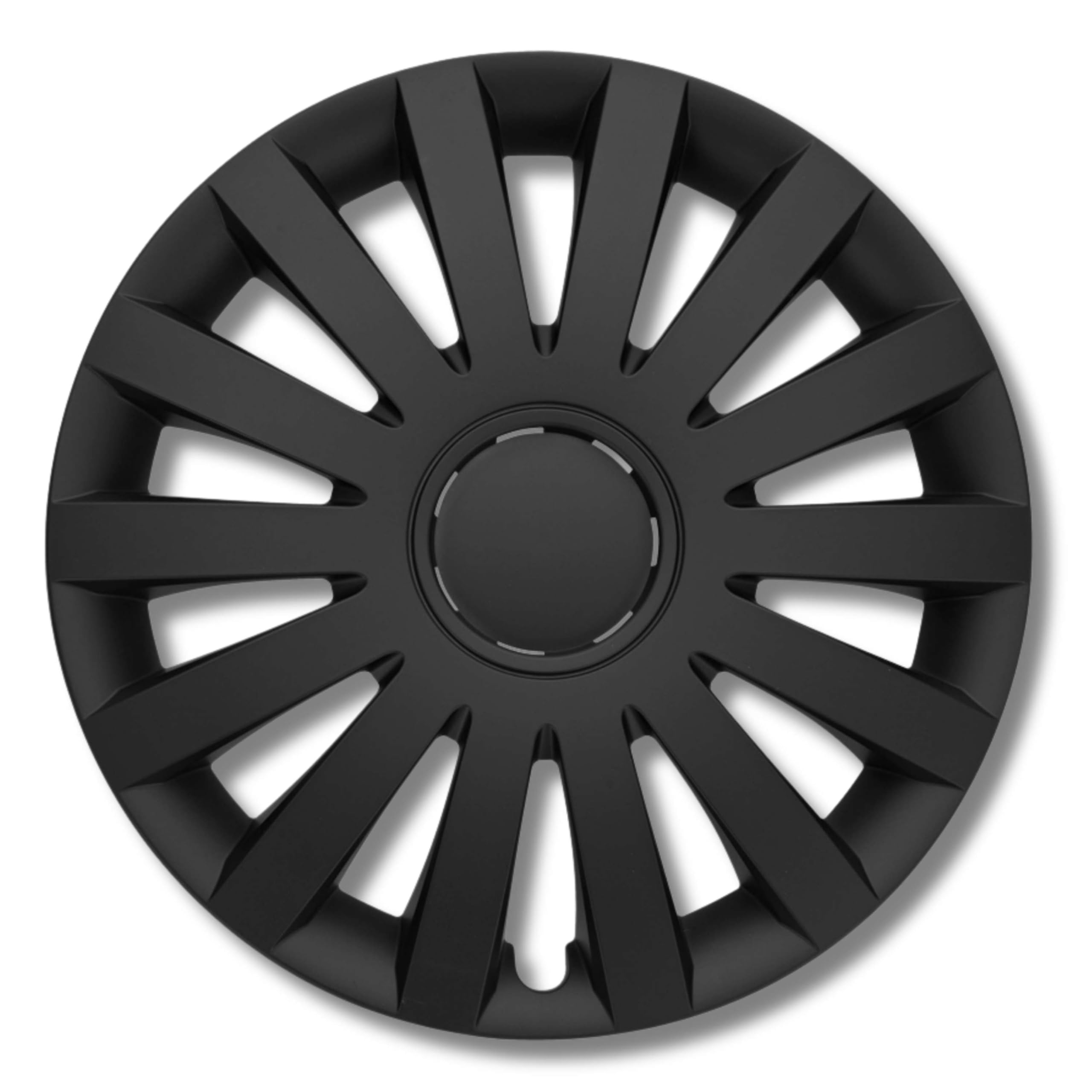 Albrecht 17 pollici copricerchi nero opaco per cerchioni in acciaio - Copriruote in plastica di alta qualità - Copriruote durevoli in confezione originale Albrecht - Made in EU