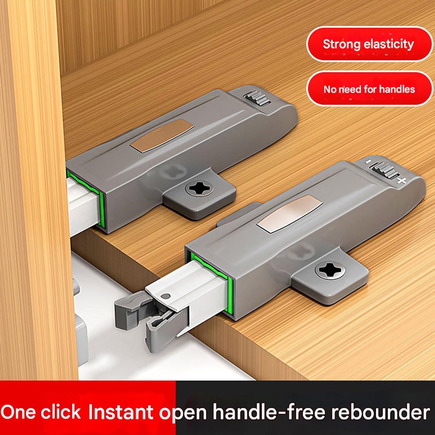 Push to Open Cabinet Latches Locking Device with Touch Rebounds for Drawer Wardrobe Door Catches Drawer Cabinet Catches Touch Latches