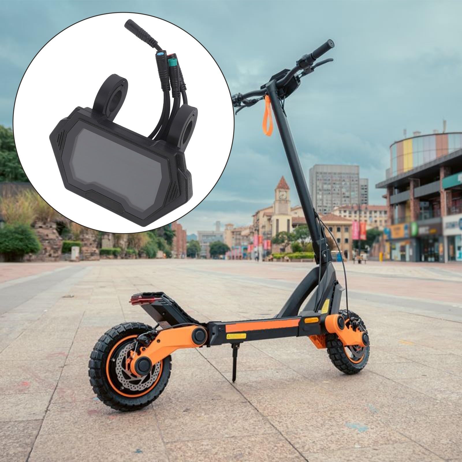 DAZZLEEX Tableau de bord LCD pour scooter électrique KUGOO G2 PRO/Max G2 – Compteur numérique avec écran en plastique de 134 x 72 mm, 220 g léger et compatible avec la trottinette électrique Noir