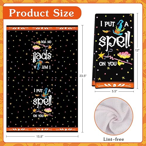 Miniatura 7 de FLYAB Toallas de cocina de Halloween para cocina, Halloween, decoración de cocina, toallas de mano de Halloween para baño, regalos de inauguración