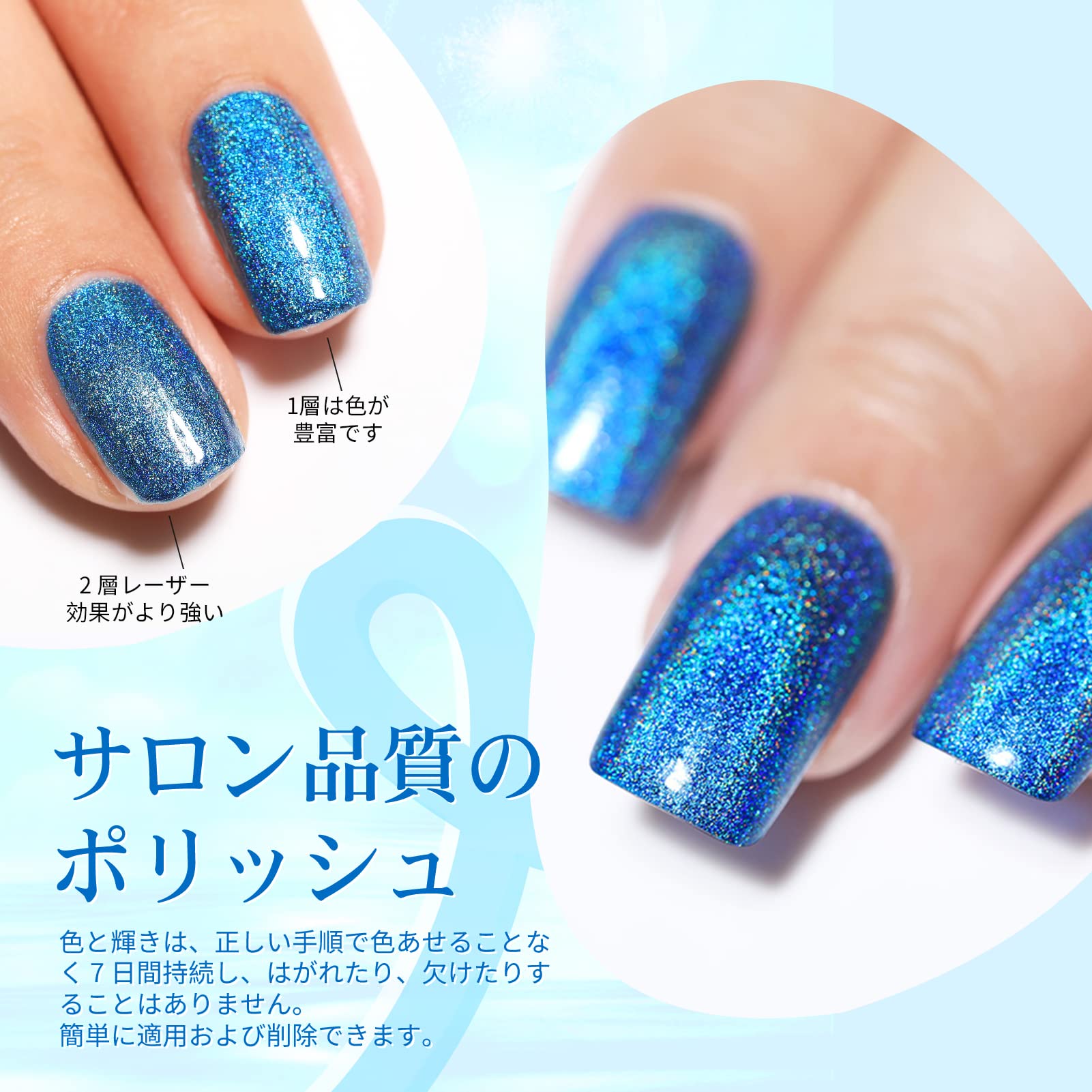 ネイルカラー★マニキュア★129★超速乾★ブルースターラメ★お買い得★ ネイルカラー☆マニキュア☆129☆超速乾☆ブルースターラメ