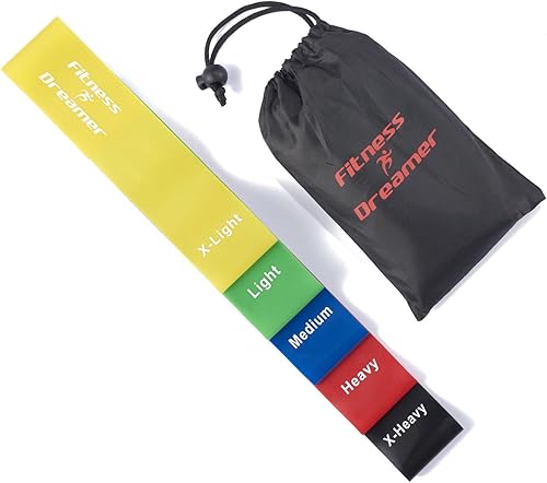 Miniatura 3 de Juego de 5 mini bandas elásticas para ejercicios de resistencia, para glúteos, muslos, brazos, piernas y glúteos en casa o gimnasio de 12 x 2