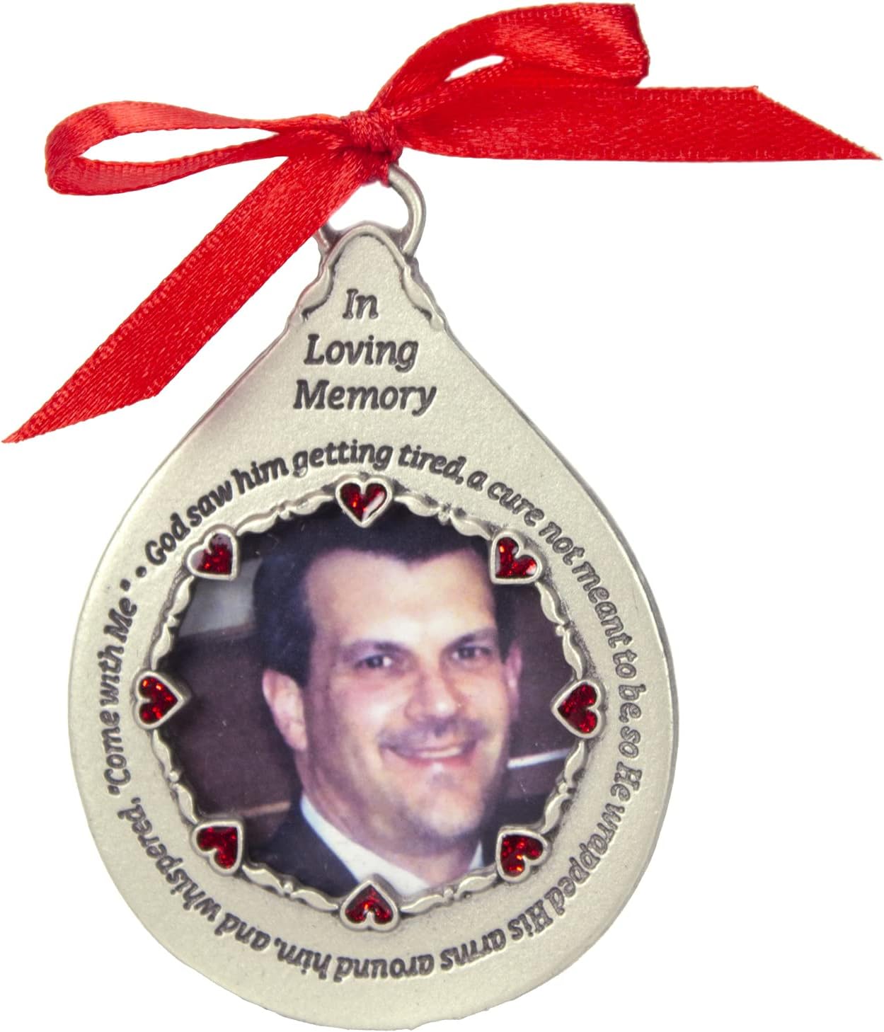 (Abbey & CA Gift Frame, Loving Memory Man Teardrop Ornament, Pewter