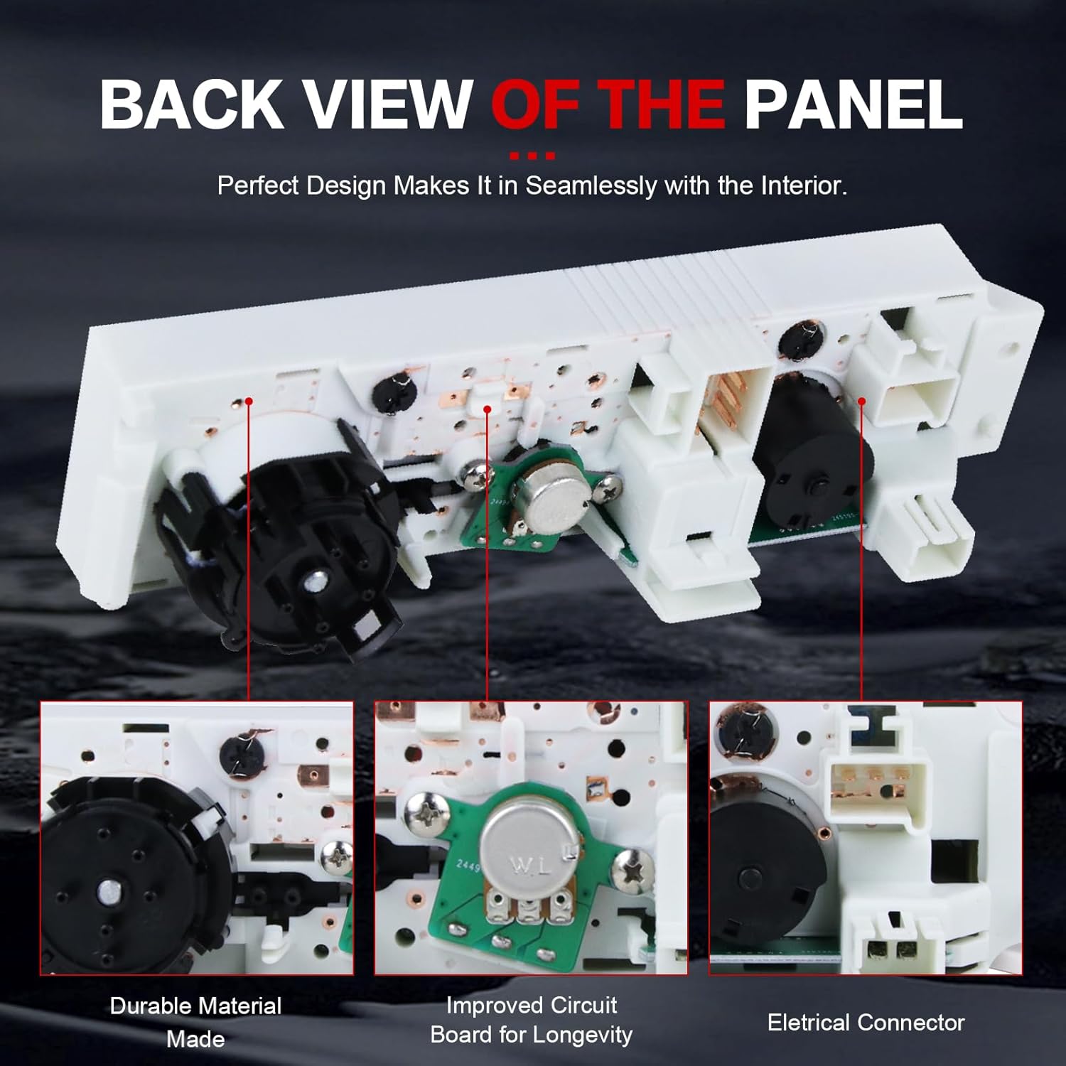 599-217 Front A/C Heater Climate Control Module Panel Compatible with 1996-2014 Chevrolet Express 1500 GMC Savana 1500 1996-2020 Chevrolet Express 2500 3500 GMC Savana 2500 3500 Replace 15073274