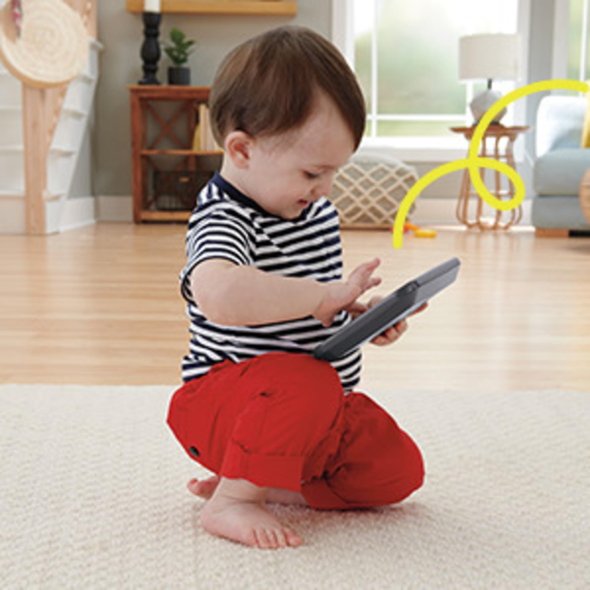 Fisher-Price Zabawka edukacyjna dla małych dzieci, atrapa komputera Smart Stages z muzyką i funkcją świecenia, dla dzieci od 1 roku życia, wersja niemiecka, HXB66
