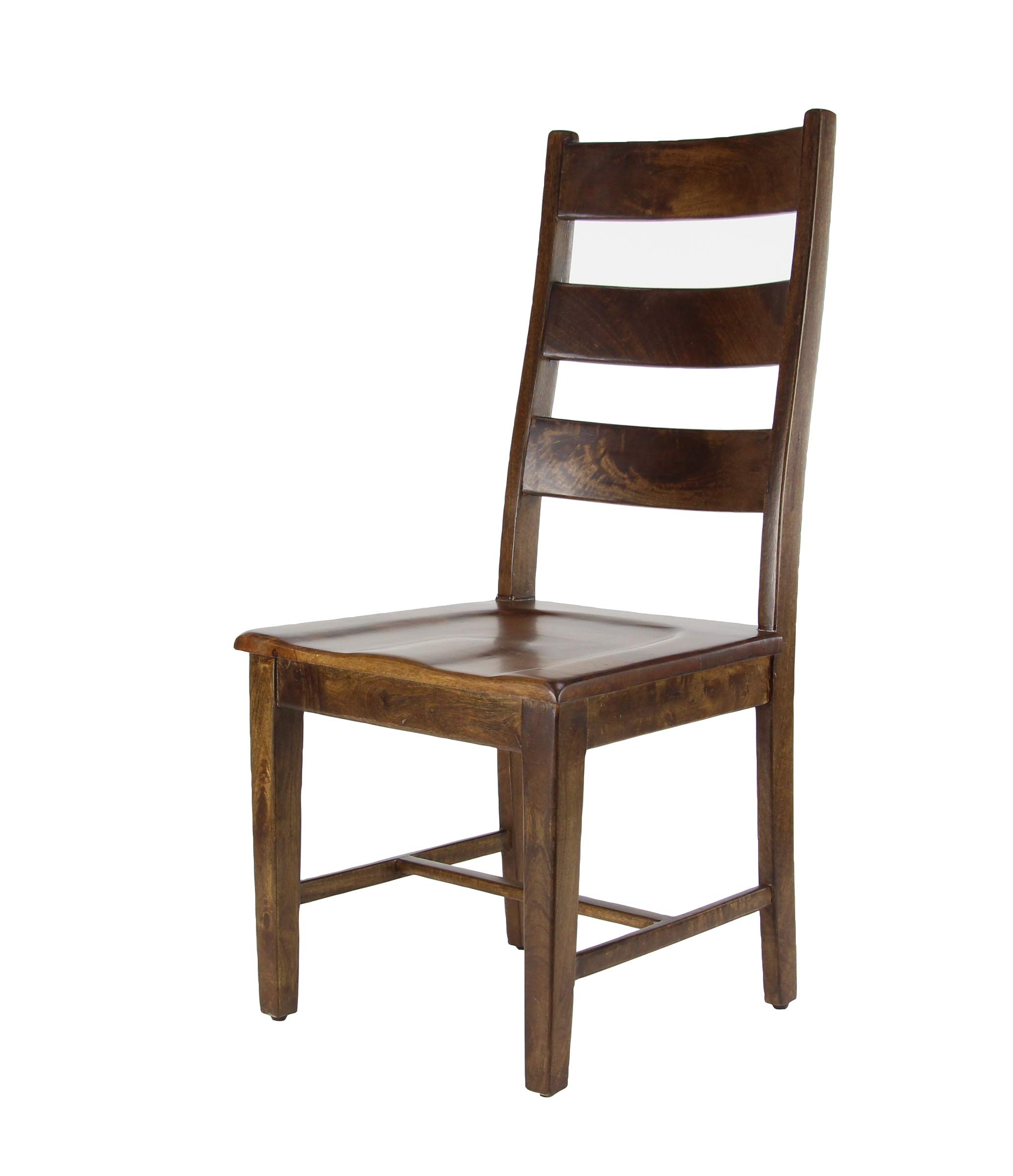 Deco 79 Mango Wood Rectangle Dining Chair, Set of 2 20"W, 42"H, Brown