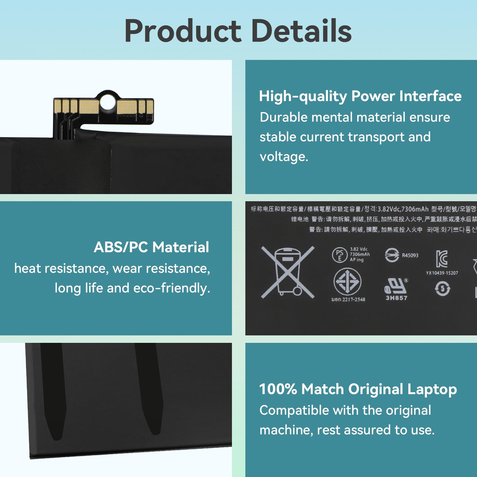 A1664 Batería para iPad Pro 9.7 A1673 A1674 A1675 iPad6,3 iPad6,4 EMC 2976 2977 32GB/128GB/256GB MLMP2LL/A MLMW2LL/A MLN02LL/A MLMN2LL/A MLMV2LL/A MLMY2LL/A MLMQ2LL/A MLMX2LL/A MLMP2B/A MLMW2B/A