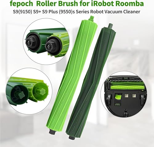 Miniatura 4 de Juego de cepillos de repuesto para iRobot Roomba S9 (9150) s9+ s9 Plus (9550) s Series AI Robot Vacuum Kits (3 cepillos de goma, 8 cepillos