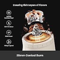 Vista 5 de Gemilai Paquete de máquina de café expreso y molinillo de café eléctrico para capuchino, café con leche