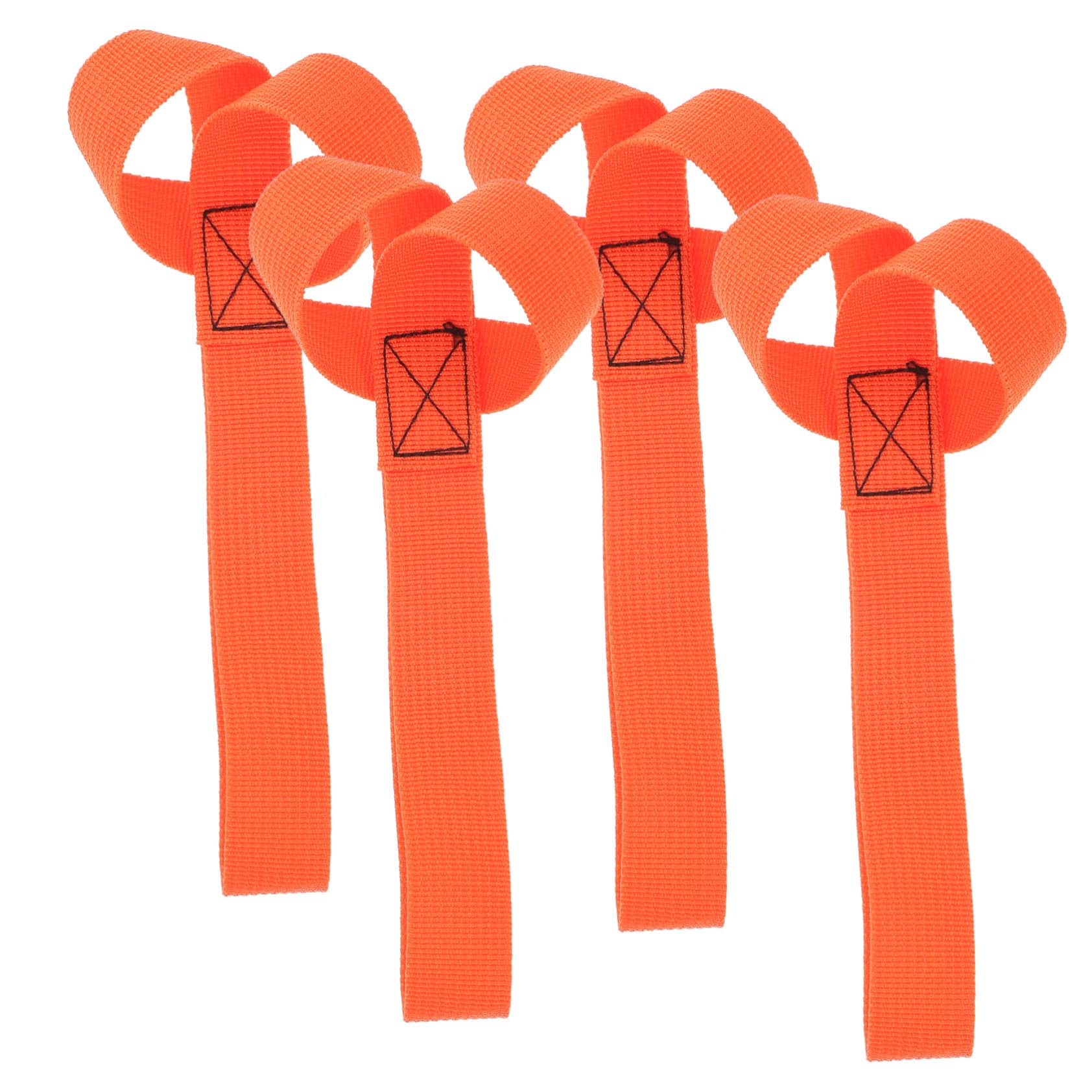 BESTYASH 4Pcs Heavy Duty Motorcycle Tie Down Straps Orange Loop Straps for Scooters Bikes Lawn Equipment Cargo Securing with Anti-slip Texture and Strong Load Bearing Random Color