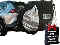 Formosa Covers Quad Bike Transport Cover for Hitch Racks - Heavy Duty Waterproof E-Bike Enclosure with Full Zipper Closure