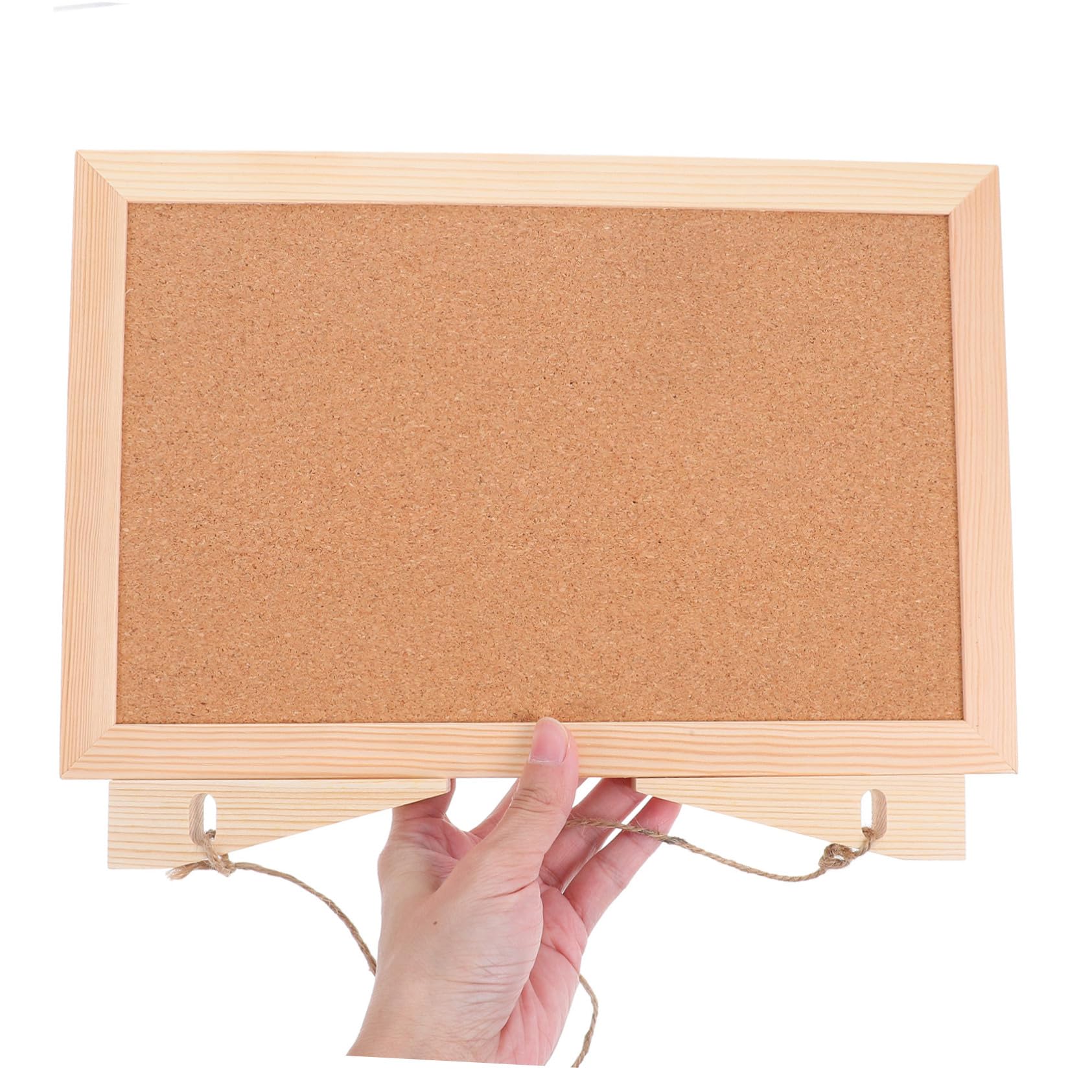 ERINGOGO Wooden Frame Bulletin Board Multi-use Cork Board for Desk Stand Wall Display