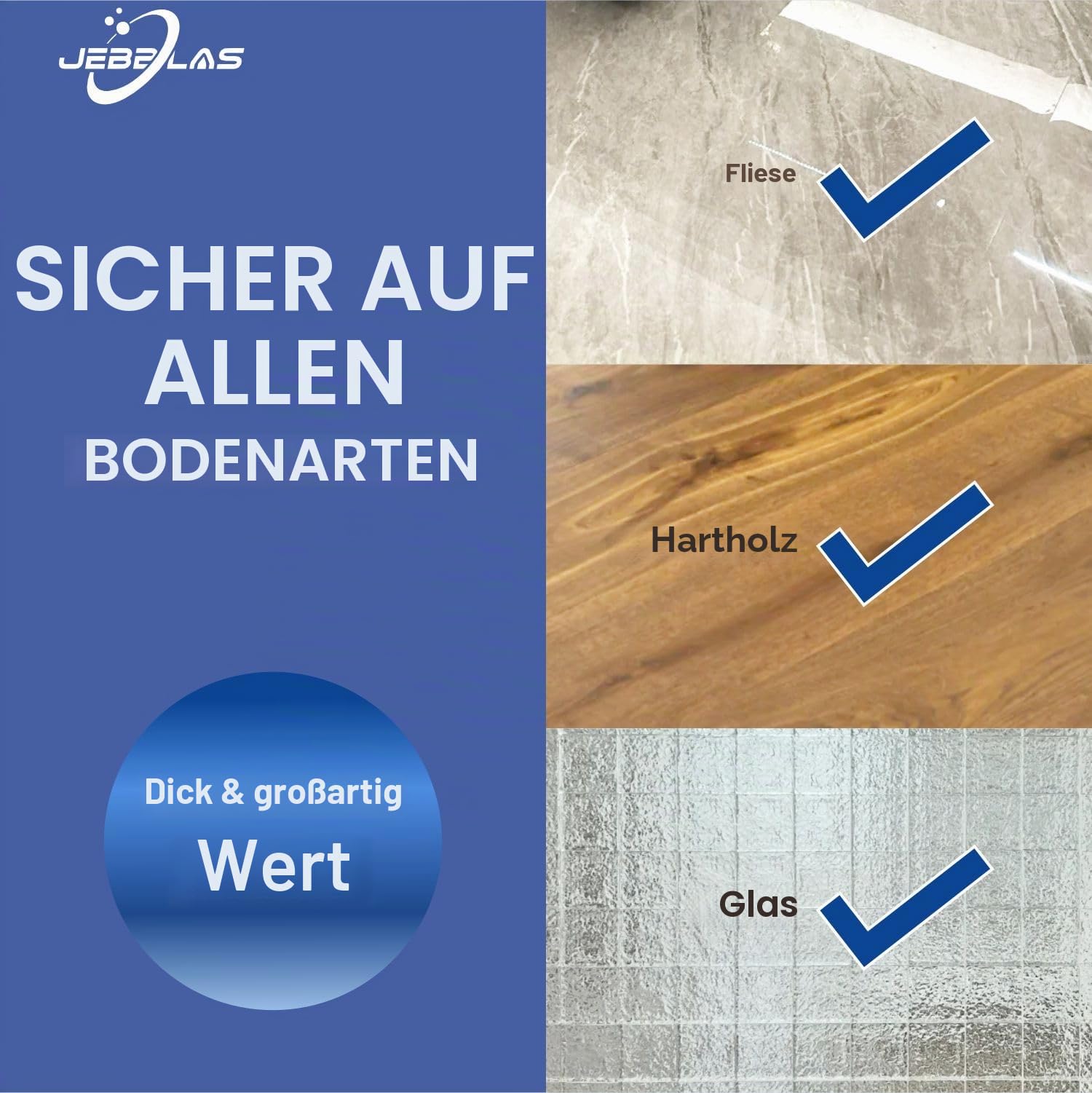 JEBBLAS Einweg-Mopp-Tuch, trockenes Kehrpad für Bodenwischer, für mehrere Oberflächen, Nachfüllpackungen, Bodenreiniger Trockene Bodenwischtücher 60 Nachfüllpackungen
