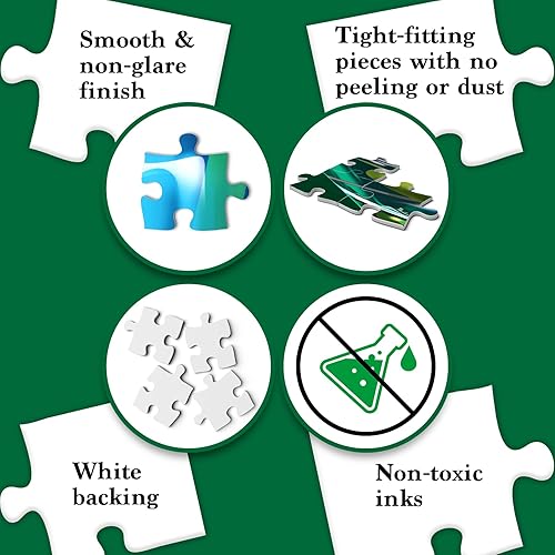 Vista 4 de Rompecabezas de 1000 piezas - El Martini Clásico, rompecabezas de cóctel para adultos con póster de tamaño completo, arte vibrante, diversión