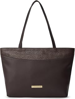 Caprese Fergi Medium Tote Bag for Women | Stylish, Durable, Multi-Compartment Design for Work, Travel, Shopping | Large Ca... Price In India