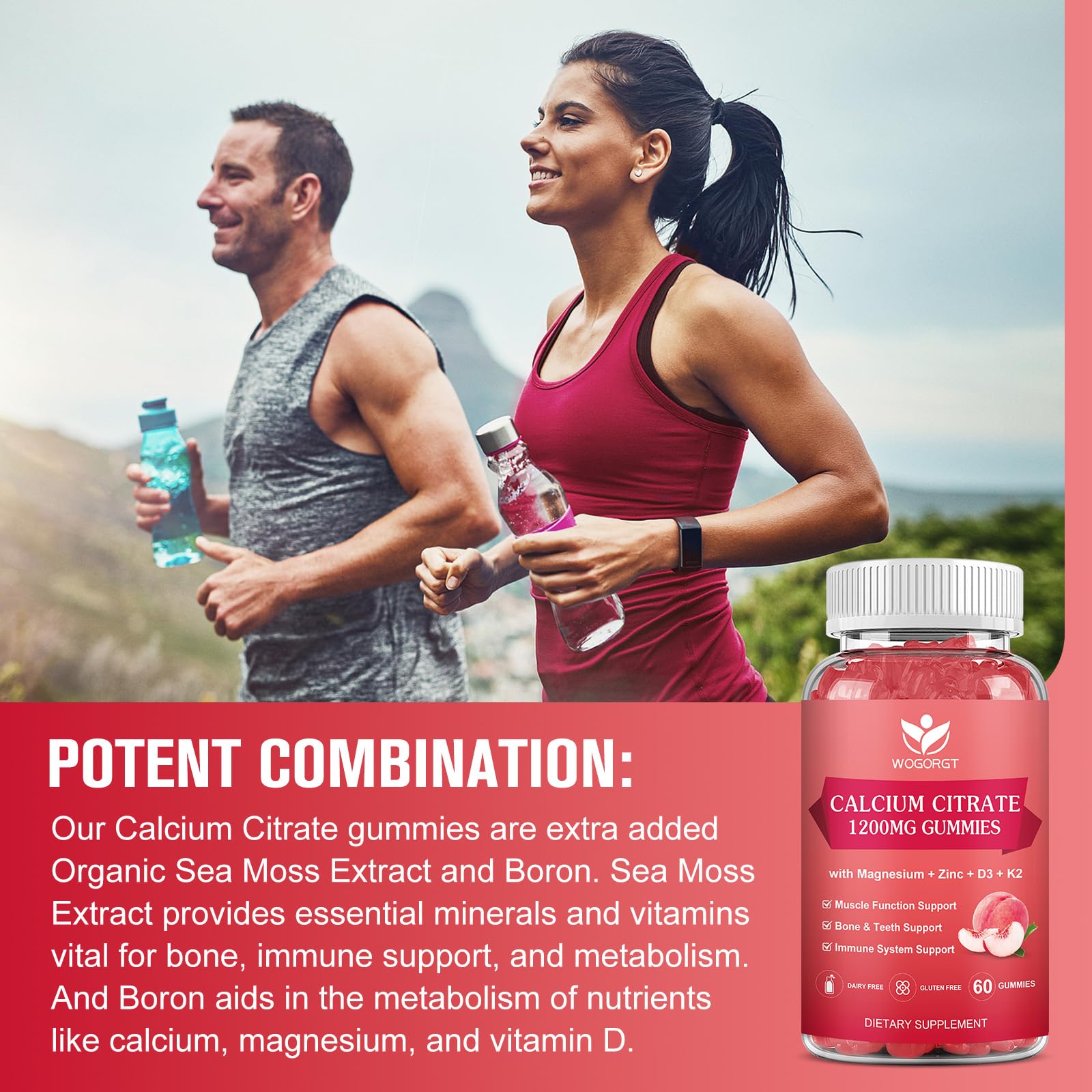 Calcium Citrate 1200mg Gummies with Vitamin D3 K2 for Women & Men, 60Ct — Amazon image 6