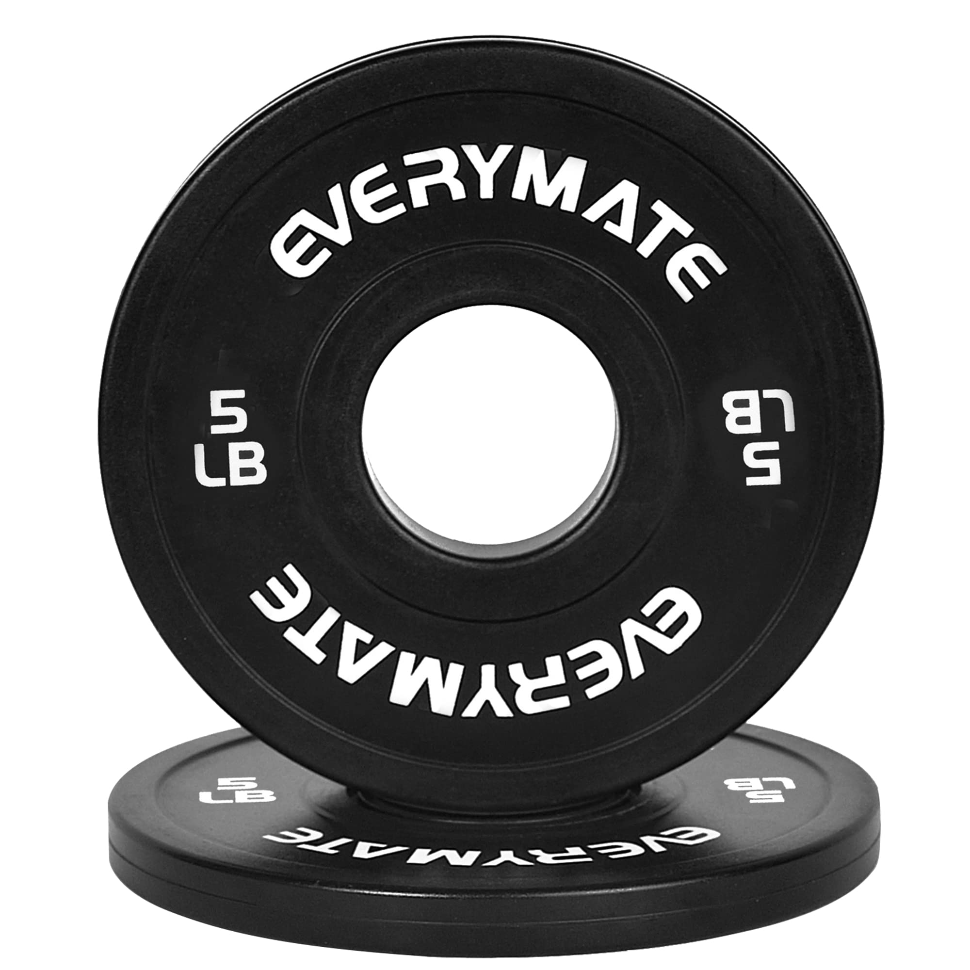 EVERYMATE Change Weight Plates 1.25LB 2.5LB 5LB Set Fractional Olympic Bumper Plates for Cross Training Steel Insert Strength Training