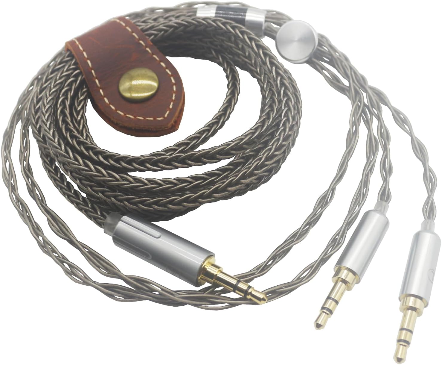 Youkamoo 8 Core Braided Silver Plated Replacement Cable Compatible for Hifiman HE4XX, HE-400i Headphones, 3.5mm to Dual 3.5mm Male 1.8m 6ft