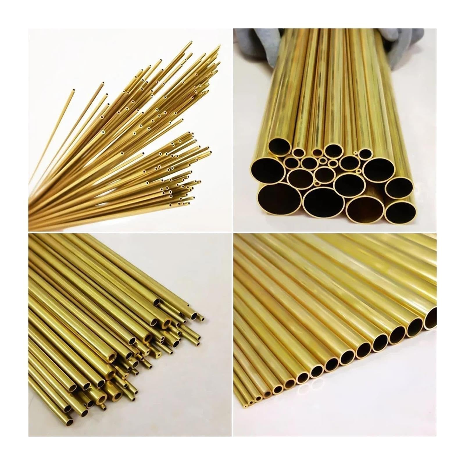 Brass Alloy Straight Round Tube OD 16‑38mm Length 300‑500mm