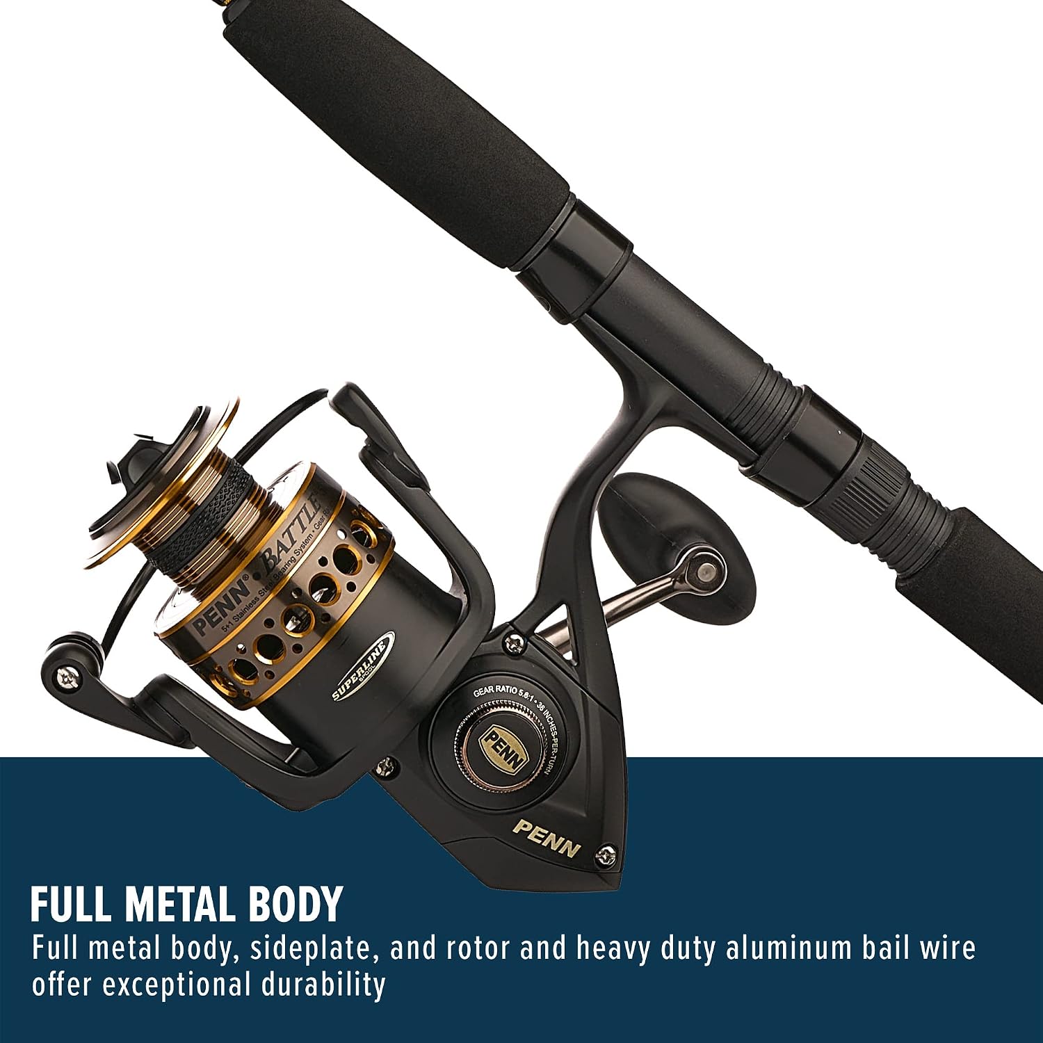 Penn Battle Spinning Reel and Fishing Rod Combo