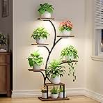 Plant Stand Indoor with Grow Lights, 7 Tiered Indoor Plant Shelf, 49