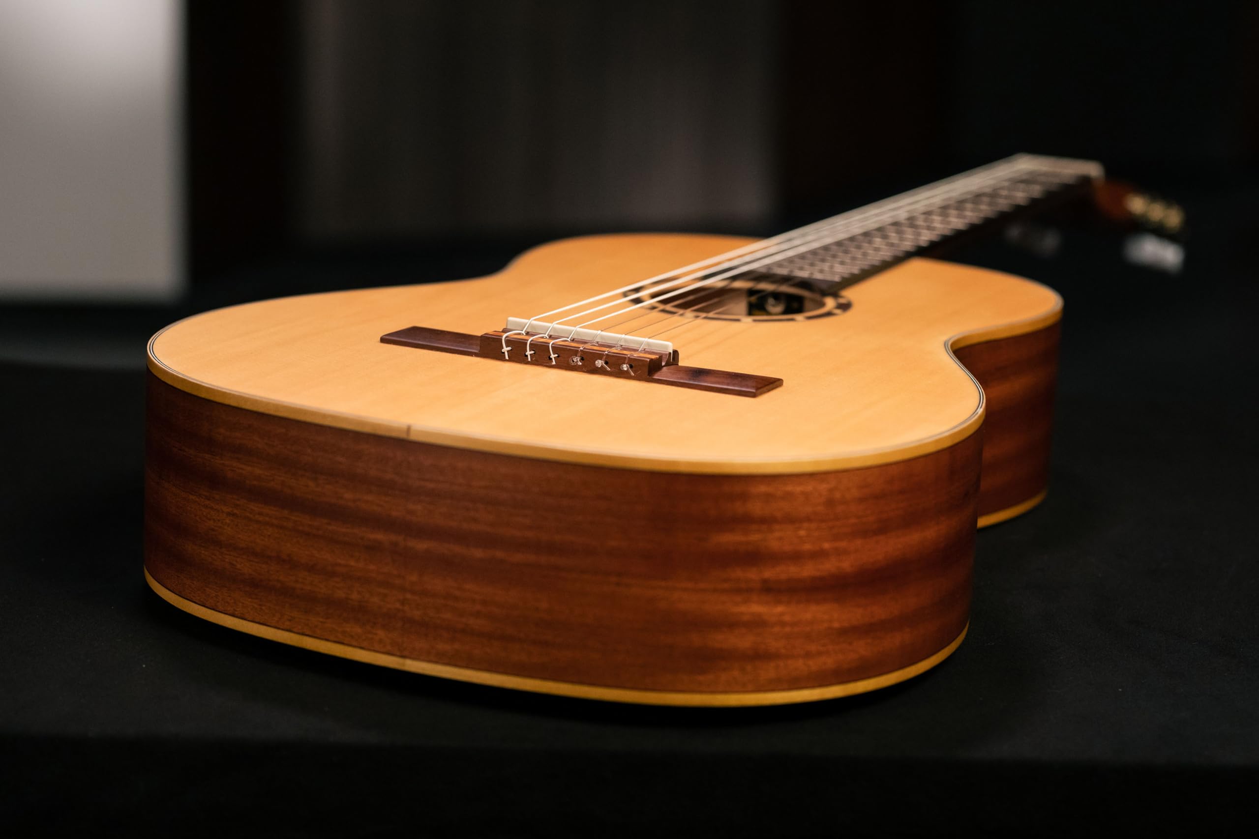 Ortega Guitars Chitarra Concerto Full Size - Serie Family - include Gig Bag - top in mogano/abete (R121)
