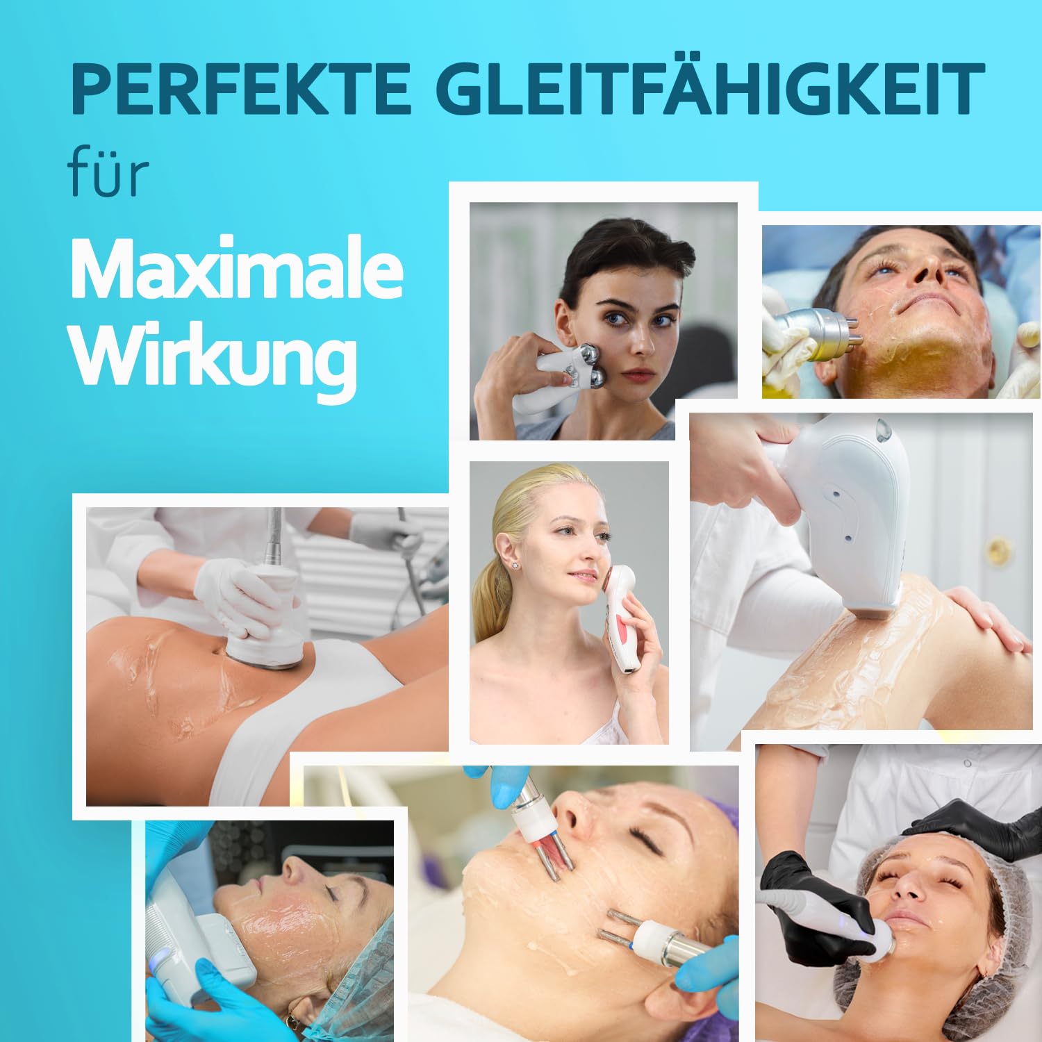 UB Hyaluron Ultraschallgel | Naturel Kontaktgel | Ultraschall Gel mit Hyaluronsäure | ✓ Ultraschallgerät ✓ Mikrostrom ✓ Radiofrequenz ✓ EMS | Feuchtigkeitsspendendes Leitgel für Gesicht & Körper