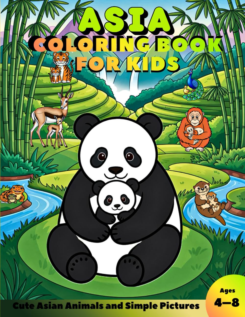 Asia Coloring Book for Kids: Cute Asian Animals and Simple Pictures