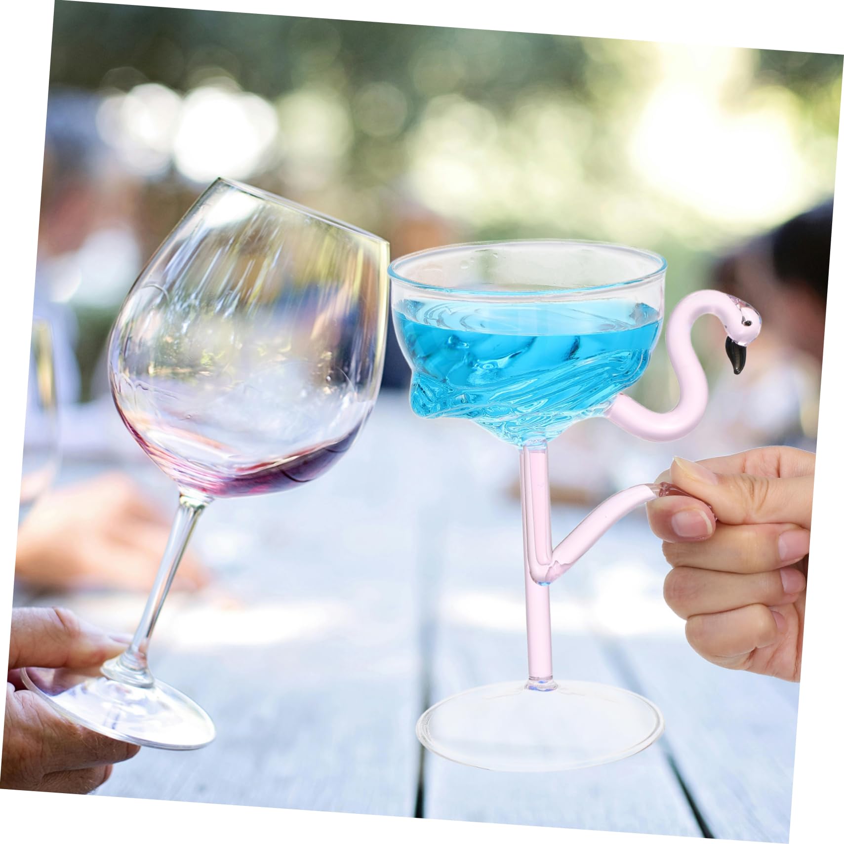 Cabilock 2piezas Copa De Cóctel Flamingo Vaso Decorativo De Vino Para Fiestas Bares y Bodas Uso Versátil Para Bebidas Frías y Cócteles