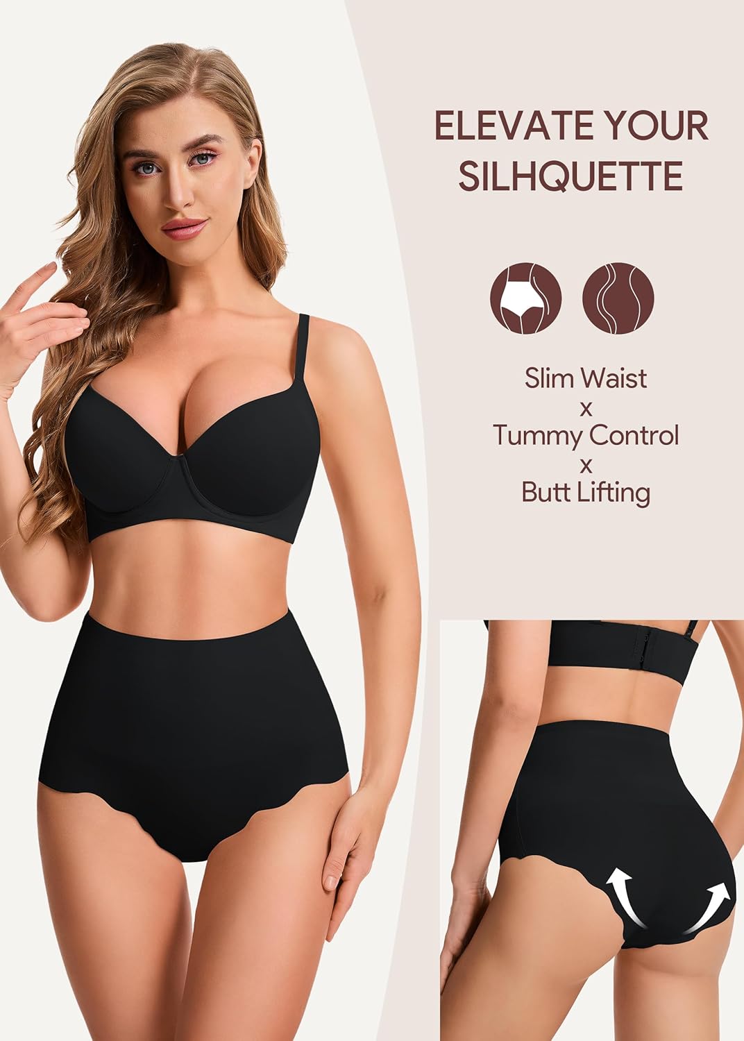 HBselect Tummy Control Shapewear Panties for Women, High Waisted Body Shaper Briefs Seamless Shapewear Girdle Underwear - Image 4