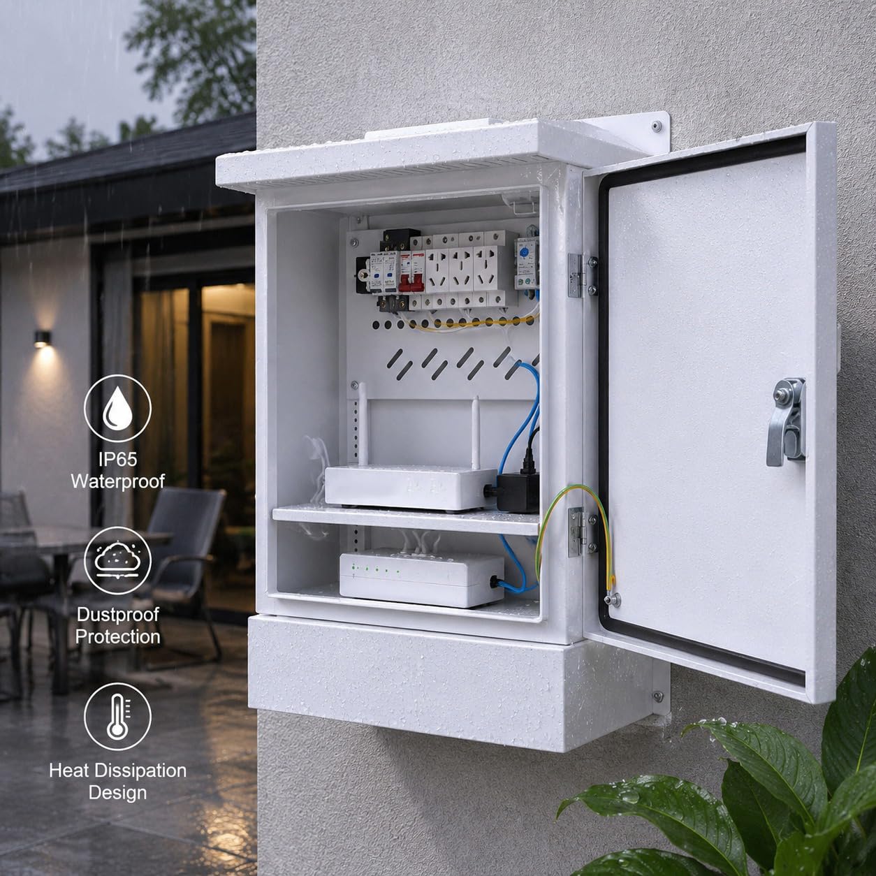 Bodenstehender Stromverteilerkasten,Wasserdichter IP65 Stahl Schaltschrank