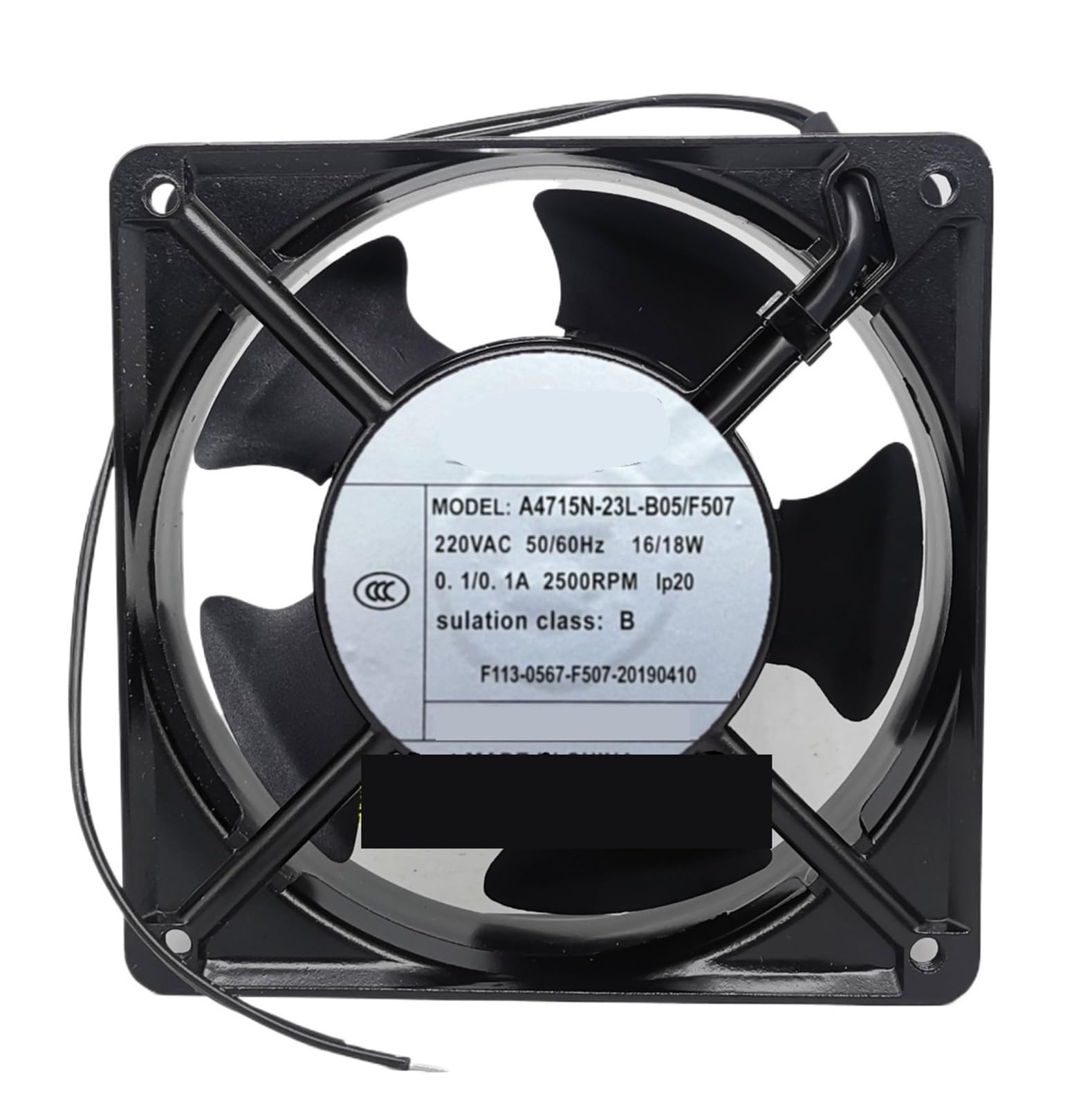 Lzikkgki One Color A4715n-23L-B05/F507 Ac 220V 120X120x38mm 2-Wire Cooling Fan