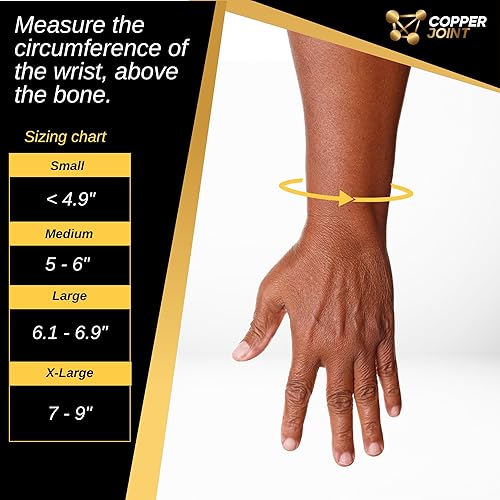 Miniatura 3 de CopperJoint Muñequera para alivio del túnel carpiano, muñequera de compresión de cobre para túnel carpiano, soporte de muñeca para juegos, soporte