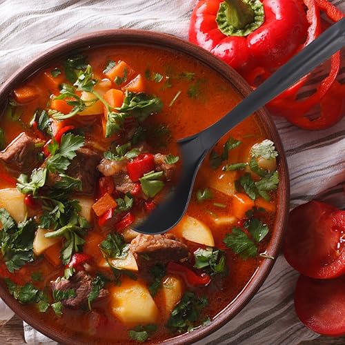 Miniatura 9 de Cucharón de sopa de plástico, 2 cucharas de sopa de plástico, cuchara china asiática japonesa para aperitivo, cuchara de arroz, ramen, fideos,