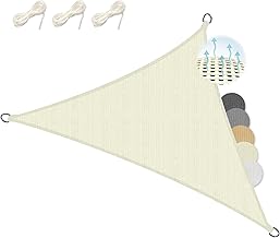 Sol Royal Tenda a Vela Ombreggiante Triangolare 8x8x8 m HDPE SolVision HS9 - Vele Parasole da Giardino Traspirante Protezione Parasole e Raggi UV - Tendone Tende Crema 800x800x800cm