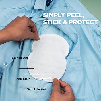 Pee Safe Disposable Underarm Sweat Pads 14 Count | No Stains, No Odor | Ultra-Thin & Breathable Armpit Liners for Men & Women | Daily Sweat Protection | Straight Shape Pads