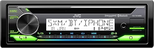 JVC KD-T91MBS - Receptor de coche y marino con CD Bluetooth, USB, SiriusXM Ready, Tienda Alexa, PCB recubierto de conformidad