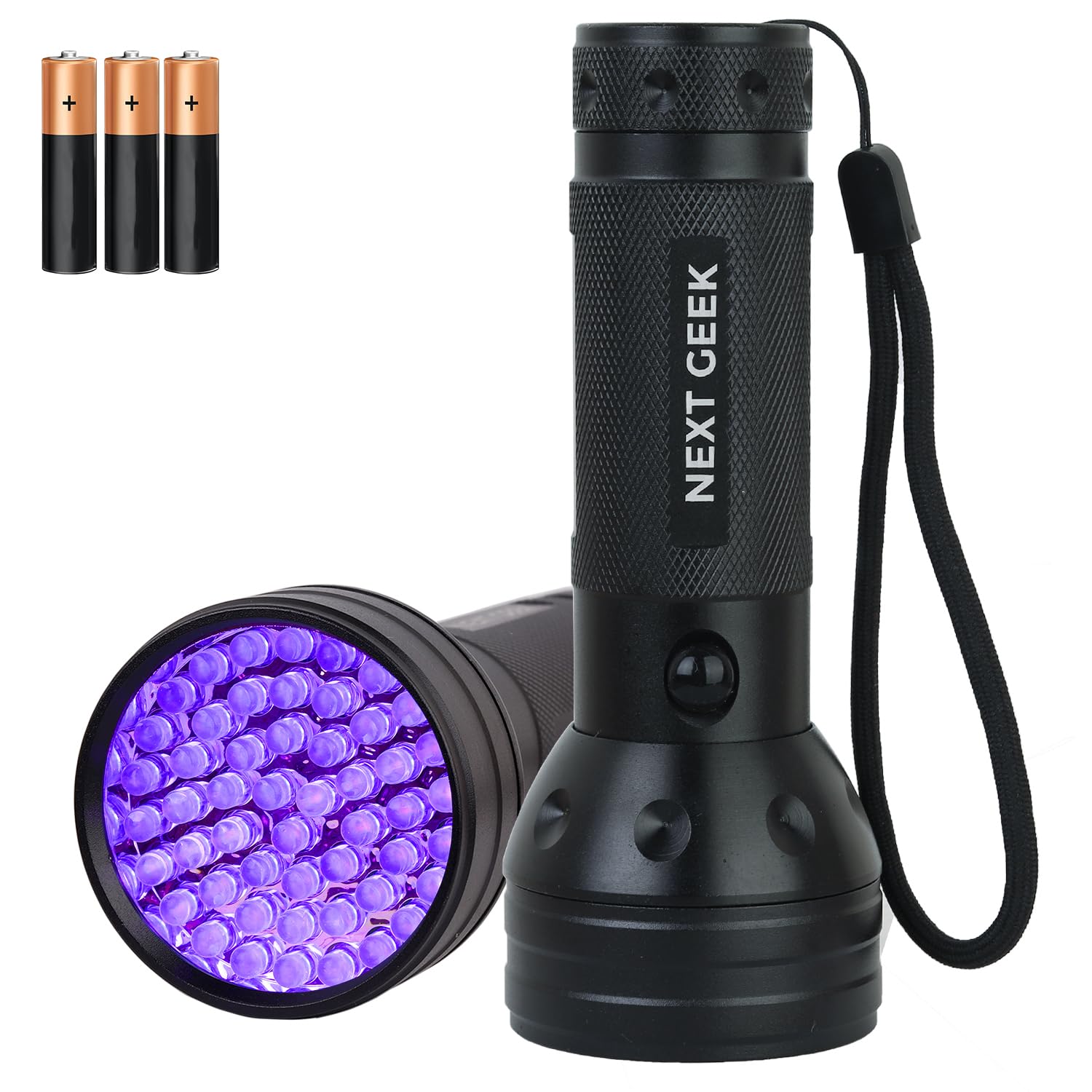 NEXT GEEK 51 LED UV Flashlight Ultraviolet Torch 395-400nm ip55 Water Resistant with 3xAA Battery Used for Pet Urine Detection, Dry Stains, Bed Bugs, Scorpions, Document Verification and Much More-picture-40