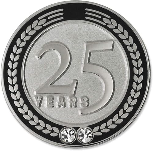 PinMart Years of Service Award Employee Recognition Gift Pin de solapa - Negro
