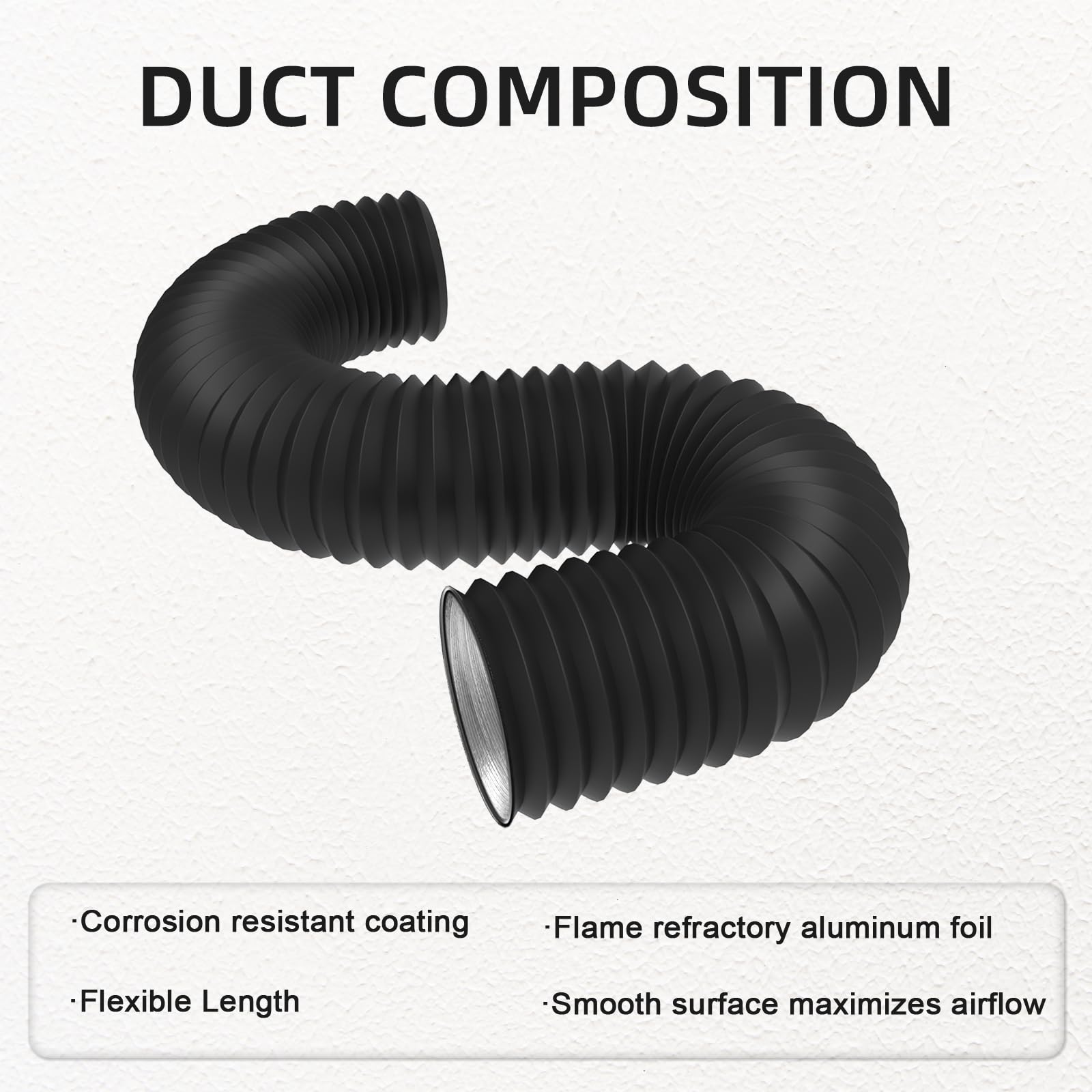 Snapklik.com : HYDROWE Dryer Vent Hose Flexible PVC Aluminum Foil ...