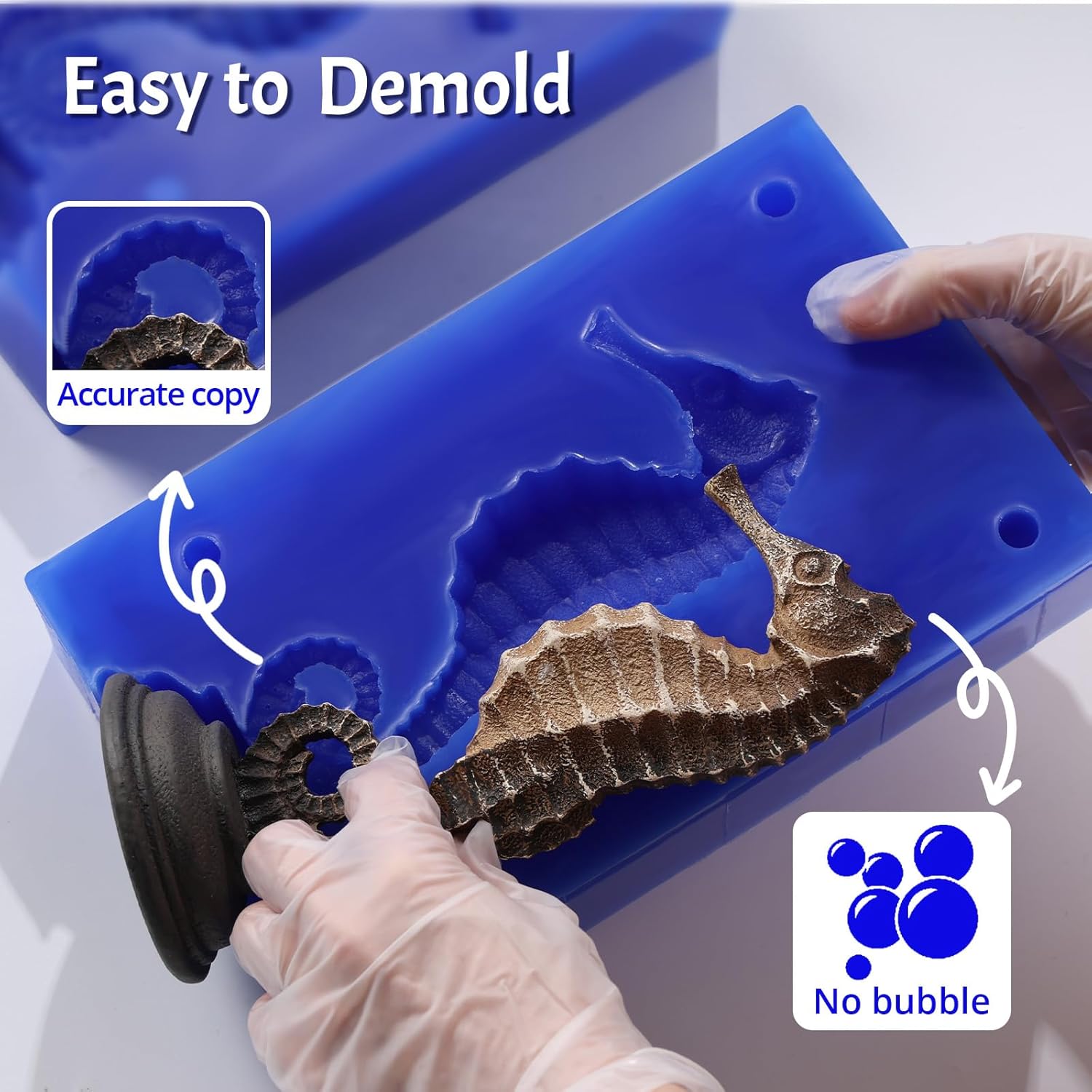 LET'S RESIN Silicone Molds Making Kit 30A, Blue Silicon for Making 2 Part Molds, Liquid Silicone Rubber Mixing Ratio 1:1 - Ideal for Resin Molds, 3D Molds DIY Making (20.8oz)