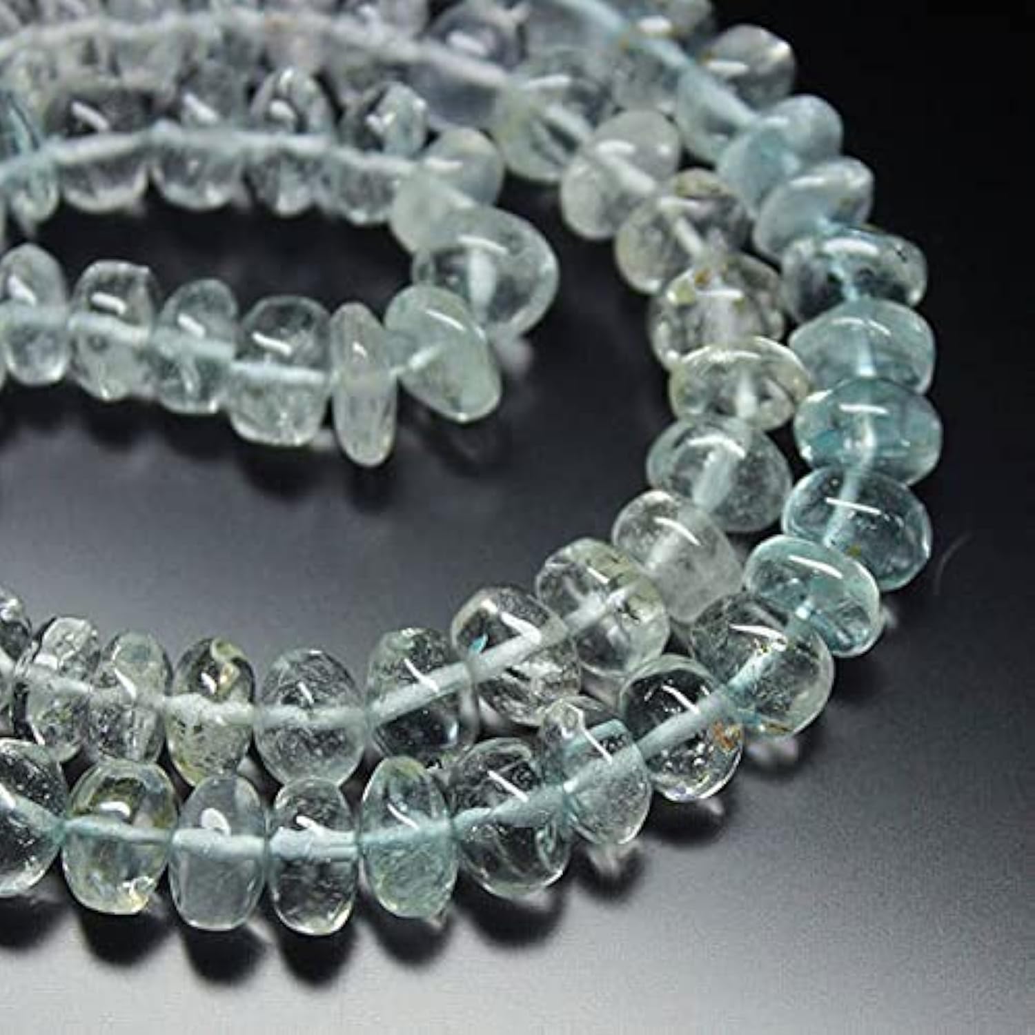 Perles rondelles azurite bleue naturelle de 8mm en fil de 40cm pour loisirs créatifs