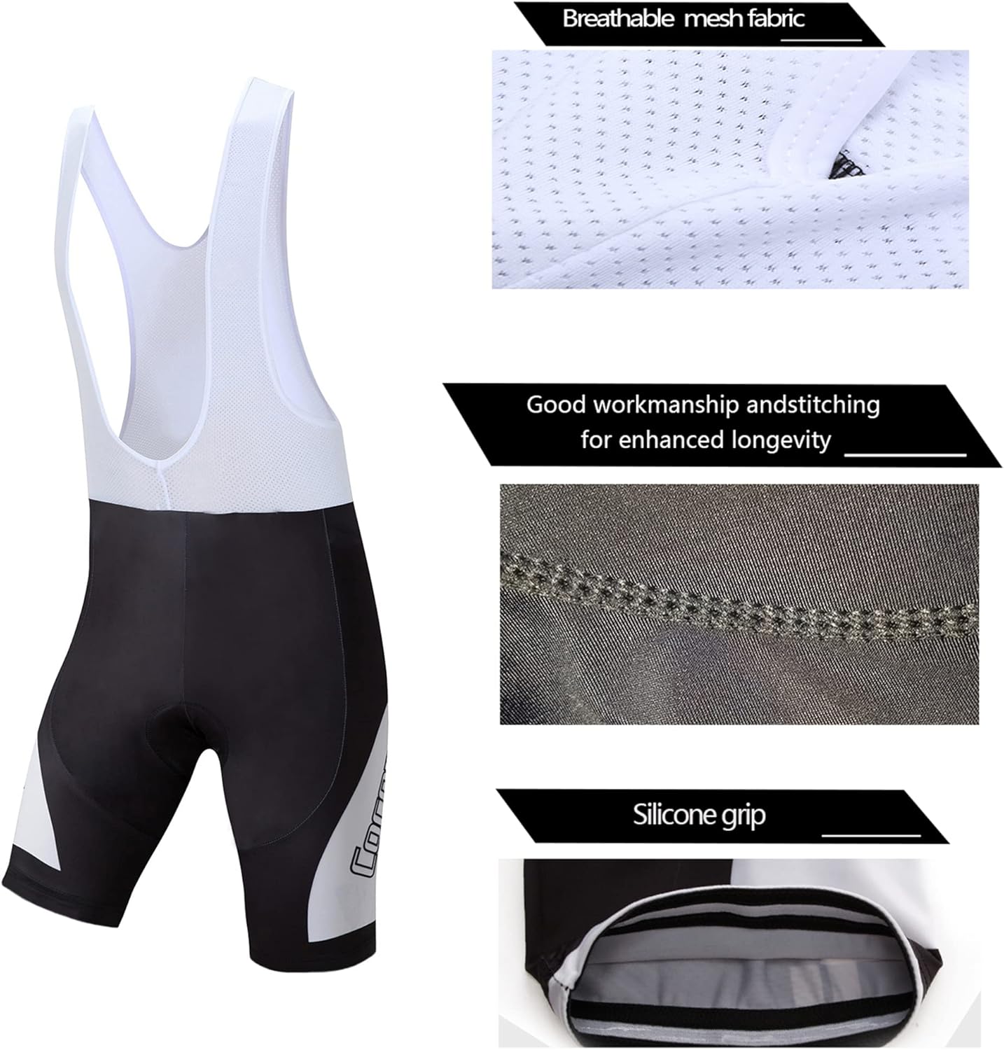 Coconut Ropamo CR Men's Cycling Jersey Set Road Bike Jersey Zipper Pocket Bib Shorts with 4D Padded Cycling Clothing Set - Image 5